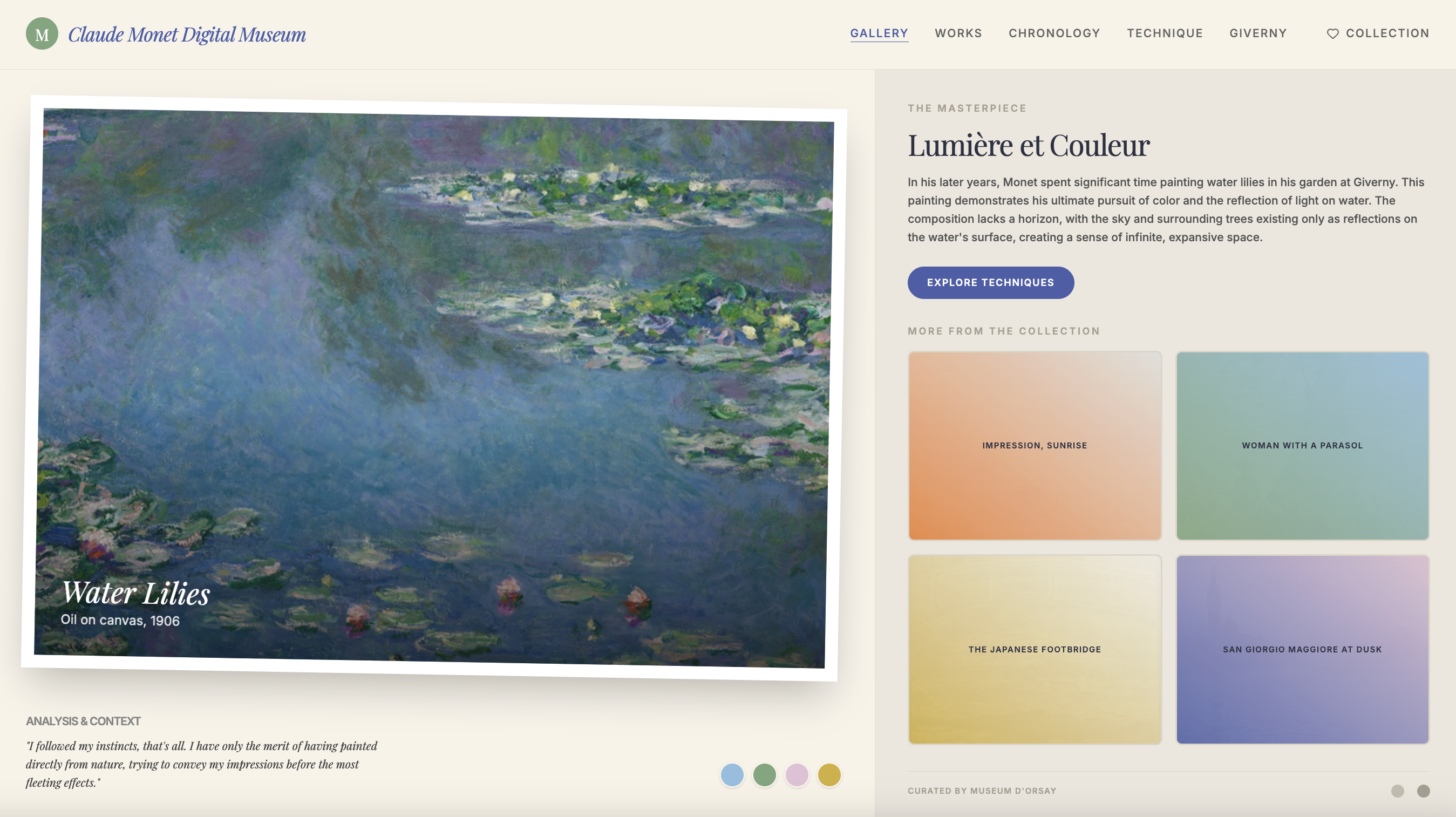 Claude Monet Digital Museum