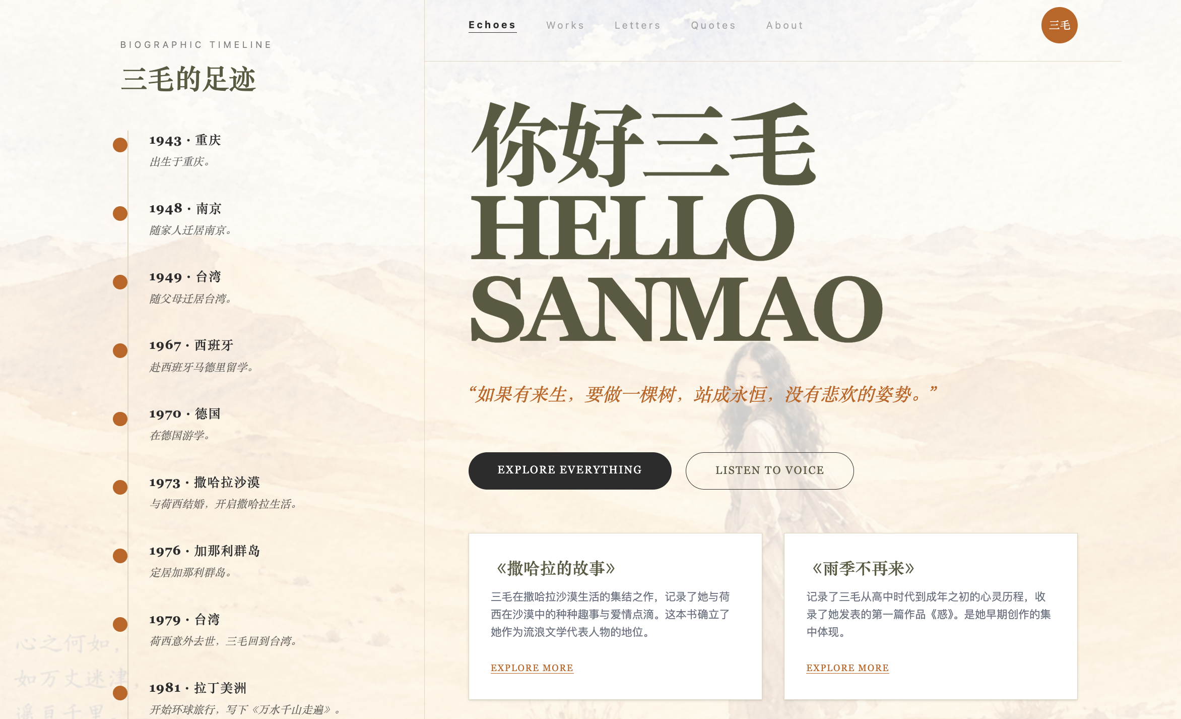 Hello Sanmao