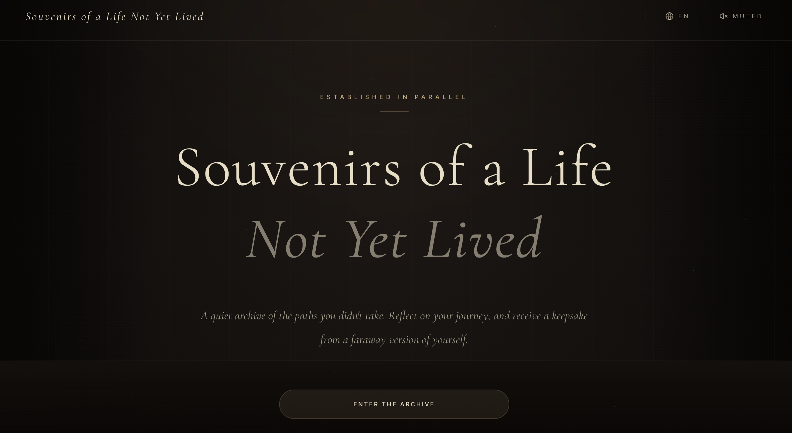 Souvenirs of a Life Not Yet Lived